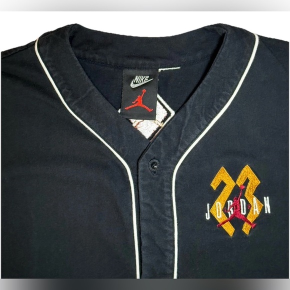 Vintage Y2K Nike Air Michael Jordan Baseball Jersey Boys Size YM No Sz Tag READ - Picture 3 of 9